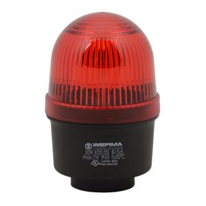 WERMA 20910000 Incandescent Industrial Signal Beacon, 57mm, Red, Permanent, IP65, Tube Mount | CV6LXM