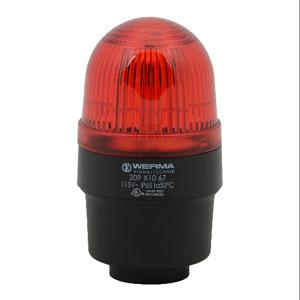 WERMA 20911067 Industrial Signal Beacon, 58mm, Red, Permanent, Tube Mount, 115 VAC | CV6LXN