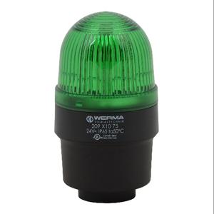 WERMA 20921075 Industrial Signal Beacon, 58mm, Green, Permanent, Tube Mount, 24 VAC/VDC | CV6LXV