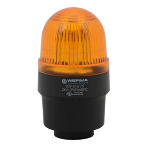 WERMA 20931075 Industrial Signal Beacon, 58mm, Yellow, Permanent, Tube Mount, 24 VAC/VDC | CV6LXY