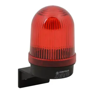 WERMA 21310000 Incandescent Industrial Tall Signal Beacon, 57mm, Red, Permanent, IP65, Bracket Mount | CV6LZP