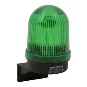 WERMA 21320000 Incandescent Industrial Tall Signal Beacon, 57mm, Green, Permanent, IP65, Bracket Mount | CV6LZQ