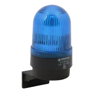 WERMA 21450067 Industrial Tall Signal Beacon, 58mm, Blue, Permanent, IP65, Bracket Mount, 115 VAC | CV6MAD