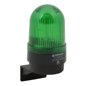 WERMA 21520055 Industrial Tall Signal Beacon, 58mm, Green, Flashing Strobe, IP65, Bracket Mount, 24 VDC | CV6MAH