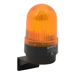 WERMA 21530067 Industrial Tall Signal Beacon, 58mm, Yellow, Flashing Strobe, IP65, Bracket Mount | CV6MAL