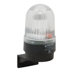 WERMA 21540055 Industrial Tall Signal Beacon, 58mm, Clear/White, Flashing Strobe, IP65, Bracket Mount | CV6MAM