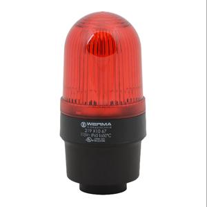 WERMA 21911067 Industrial Tall Signal Beacon, 58mm, Red, Permanent, IP65, Tube Mount, 115 VAC | CV6MAT