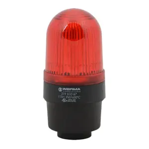 WERMA 21911067 Industrial Tall Signal Beacon, 58mm, Red, Permanent, IP65, Tube Mount, 115 VAC | CV6MAT