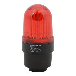 WERMA 21911075 Industrial Tall Signal Beacon, 58mm, Red, Permanent, IP65, Tube Mount, 24 VAC/VDC | CV6MAU