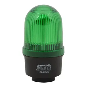 WERMA 21920000 Incandescent Industrial Tall Signal Beacon, 57mm, Green, Permanent, IP65, Tube Mount | CV6MAX