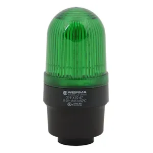 WERMA 21921067 Industrial Tall Signal Beacon, 58mm, Green, Permanent, IP65, Tube Mount, 115 VAC | CV6MAY