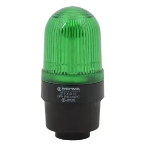 WERMA 21921075 Industrial Tall Signal Beacon, 58mm, Green, Permanent, IP65, Tube Mount, 24 VAC/VDC | CV6MAZ