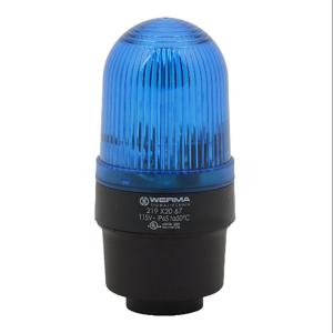 WERMA 21952067 Industrial Tall Signal Beacon, 58mm, Blue, Flashing Strobe, IP65, Tube Mount, 115 VAC | CV6MBQ