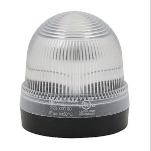 WERMA 22040000 Incandescent Industrial Signal Beacon, 75mm, Clear/White, Permanent, IP65, Base Mount | CV6MBV