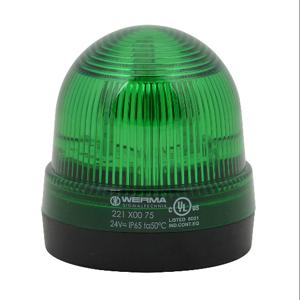 WERMA 22120075 Industrial Signal Beacon, 75mm, Green, Permanent, Base Mount, 24 VAC/VDC | CV6MCA