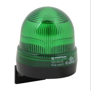 WERMA 22320000 Incandescent Industrial Signal Beacon, 75mm, Green, Permanent, IP65, Bracket Mount | CV6MCV