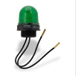 WERMA 23020055 Industrial Signal Beacon, 29mm, Green, Permanent, M20 x 1.5 Threaded Base Mount, 24 VDC | CV6MDX