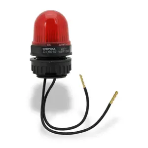 WERMA 23110055 Beacon Warning Light, Red, LED, 24VDC, 100000 hr Lamp Life, Dome, 1 7/32 Inch Height | CU9WDY 452U14