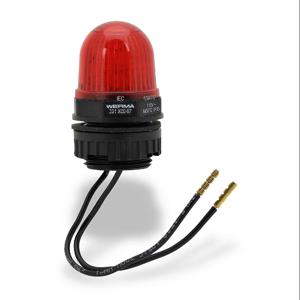 WERMA 23110067 Industrial Signal Beacon, 29mm, Red, Permanent, 22.5mm Panel Mount, 115 VAC | CV6MEF