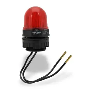 WERMA 23110067 Industrial Signal Beacon, 29mm, Red, Permanent, 22.5mm Panel Mount, 115 VAC | CV6MEF