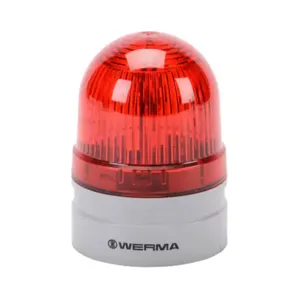 WERMA 26012075 LED Industrial Signal Beacon, 62mm, Red, Double Flash Or Evs Flashing, IP66 | CV6MEU