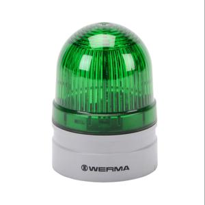 WERMA 26021060 LED Industrial Signal Beacon, 62mm, Green, Permanent Or Blinking, IP66, Modular Mount | CV6MEV