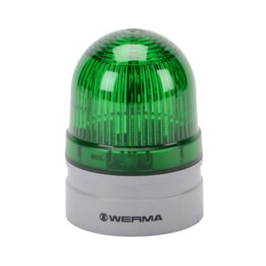 WERMA 26021075 LED Industrial Signal Beacon, 62mm, Green, Permanent Or Blinking, IP66, Modular Mount | CV6MEX