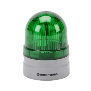 WERMA 26022074 LED Industrial Signal Beacon, 62mm, Green, Double Flash Or Evs Flashing, IP66 | CV6MEZ