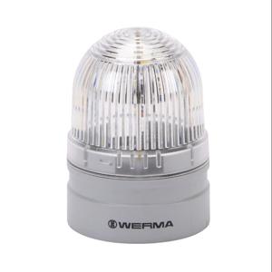 WERMA 26041074 LED Industrial Signal Beacon, 62mm, Clear/White, Permanent Or Blinking, IP66 | CV6MFJ
