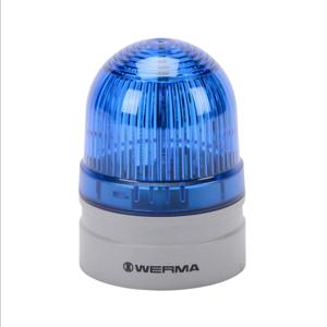 WERMA 26051060 LED Industrial Signal Beacon, 62mm, Blue, Permanent Or Blinking, IP66, Modular Mount | CV6MFQ