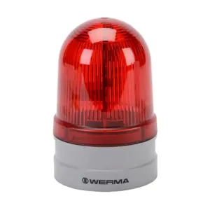 WERMA 26111060 LED Industrial Signal Beacon, 85mm, Red, Permanent Or Blinking, IP66, Modular Mount | CV6MFX