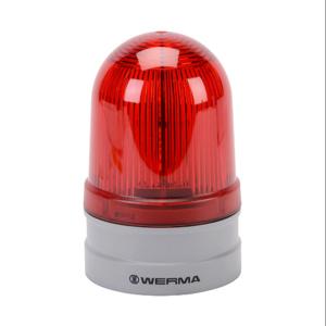WERMA 26114070 LED Industrial Signal Beacon, 85mm, Red, Rotating, IP66, Modular Mount, 12/24 VAC/VDC | CV6MGC