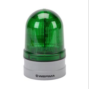WERMA 26121060 LED Industrial Signal Beacon, 85mm, Green, Permanent Or Blinking, IP66, Modular Mount | CV6MGD