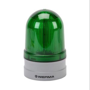 WERMA 26124070 LED Industrial Signal Beacon, 85mm, Green, Rotating, IP66, Modular Mount, 12/24 VAC/VDC | CV6MGJ