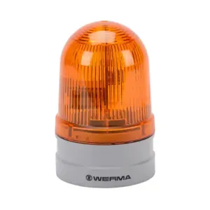 WERMA 26132060 LED Industrial Signal Beacon, 85mm, Yellow, Double Flash Or Evs Flashing, IP66 | CV6MGM