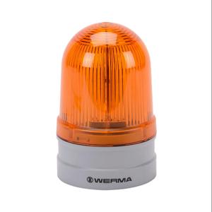 WERMA 26134070 LED Industrial Signal Beacon, 85mm, Yellow, Rotating, IP66, Modular Mount, 12/24 VAC/VDC | CV6MGQ