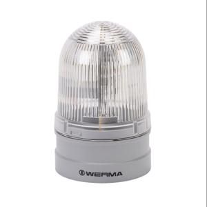 WERMA 26141060 LED Industrial Signal Beacon, 85mm, Clear/White, Permanent Or Blinking, IP66 | CV6MGR