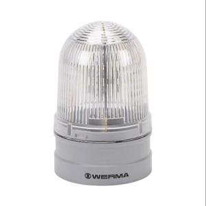 WERMA 26141070 LED Industrial Signal Beacon, 85mm, Clear/White, Permanent Or Blinking, IP66 | CV6MGT