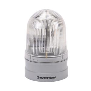 WERMA 26142060 LED Industrial Signal Beacon, 85mm, Clear/White, Double Flash Or Evs Flashing, IP66 | CV6MGU