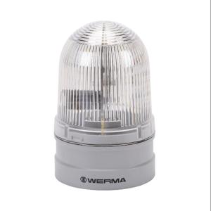 WERMA 26142070 LED Industrial Signal Beacon, 85mm, Clear/White, Double Flash Or Evs Flashing, IP66 | CV6MGV