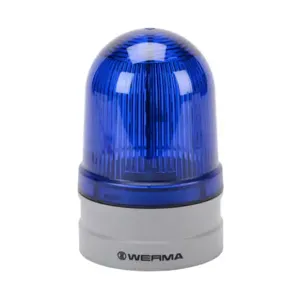 WERMA 26151070 LED Industrial Signal Beacon, 85mm, Blue, Permanent Or Blinking, IP66, Modular Mount | CV6MHB