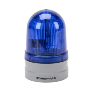 WERMA 26152070 LED Industrial Signal Beacon, 85mm, Blue, Double Flash Or Evs Flashing, IP66 | CV6MHD