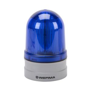 WERMA 26154060 LED Industrial Signal Beacon, 85mm, Blue, Rotating, IP66, Modular Mount, 115-230 VAC | CV6MHE