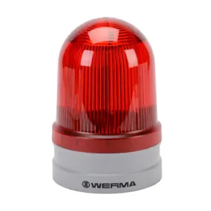 WERMA 26211070 LED Industrial Signal Beacon, 120mm, Red, Permanent Or Blinking, IP66, Modular Mount | CV6MHH