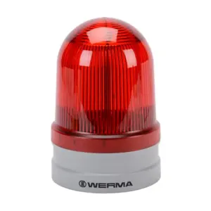 WERMA 26212070 LED Industrial Signal Beacon, 120mm, Red, Double Flash Or Evs Flashing, IP66 | CV6MHK