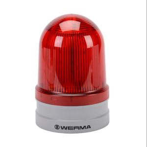 WERMA 26214070 LED Industrial Signal Beacon, 120mm, Red, Rotating, IP66, Modular Mount, 12/24 VAC/VDC | CV6MHM