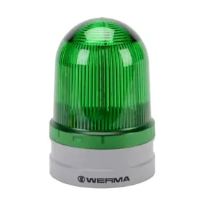 WERMA 26221070 LED Industrial Signal Beacon, 120mm, Green, Permanent Or Blinking, IP66, Modular Mount | CV6MHP