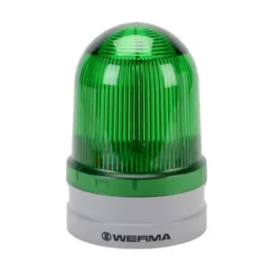 WERMA 26222070 LED Industrial Signal Beacon, 120mm, Green, Double Flash Or Evs Flashing, IP66 | CV6MHR