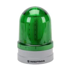 WERMA 26224060 LED Industrial Signal Beacon, 120mm, Green, Rotating, IP66, Modular Mount, 115-230 VAC | CV6MHT