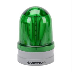 WERMA 26224070 LED Industrial Signal Beacon, 120mm, Green, Rotating, IP66, Modular Mount, 12/24 VAC/VDC | CV6MHU